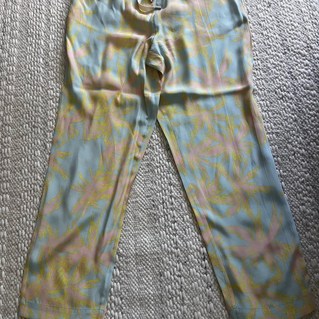 Silk Floral Print Pants Great For Beach Side Or Your Palm Royale Party